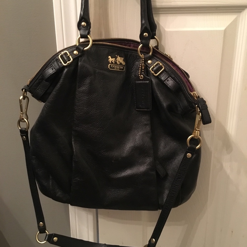 Black Leather Coach Bag